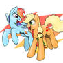 aj and rainbow dash