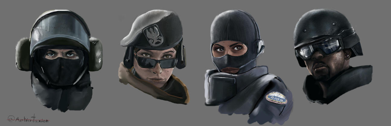 Rainbow Six Siege Operator Lineup 1 by ambientaxion on DeviantArt