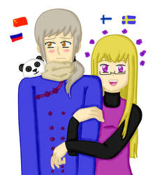 Hetalia OC Next Generation (Moscow and Stockholm) by mimisatsuki