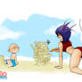 Elly at the beach