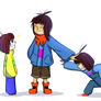 Endertale Frisk meets REFUSETale Frisk and Chara