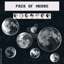 [P2U Photoshop Brushes] Pack of Moons