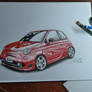 Fiat 500 Abarth - My first car drawing