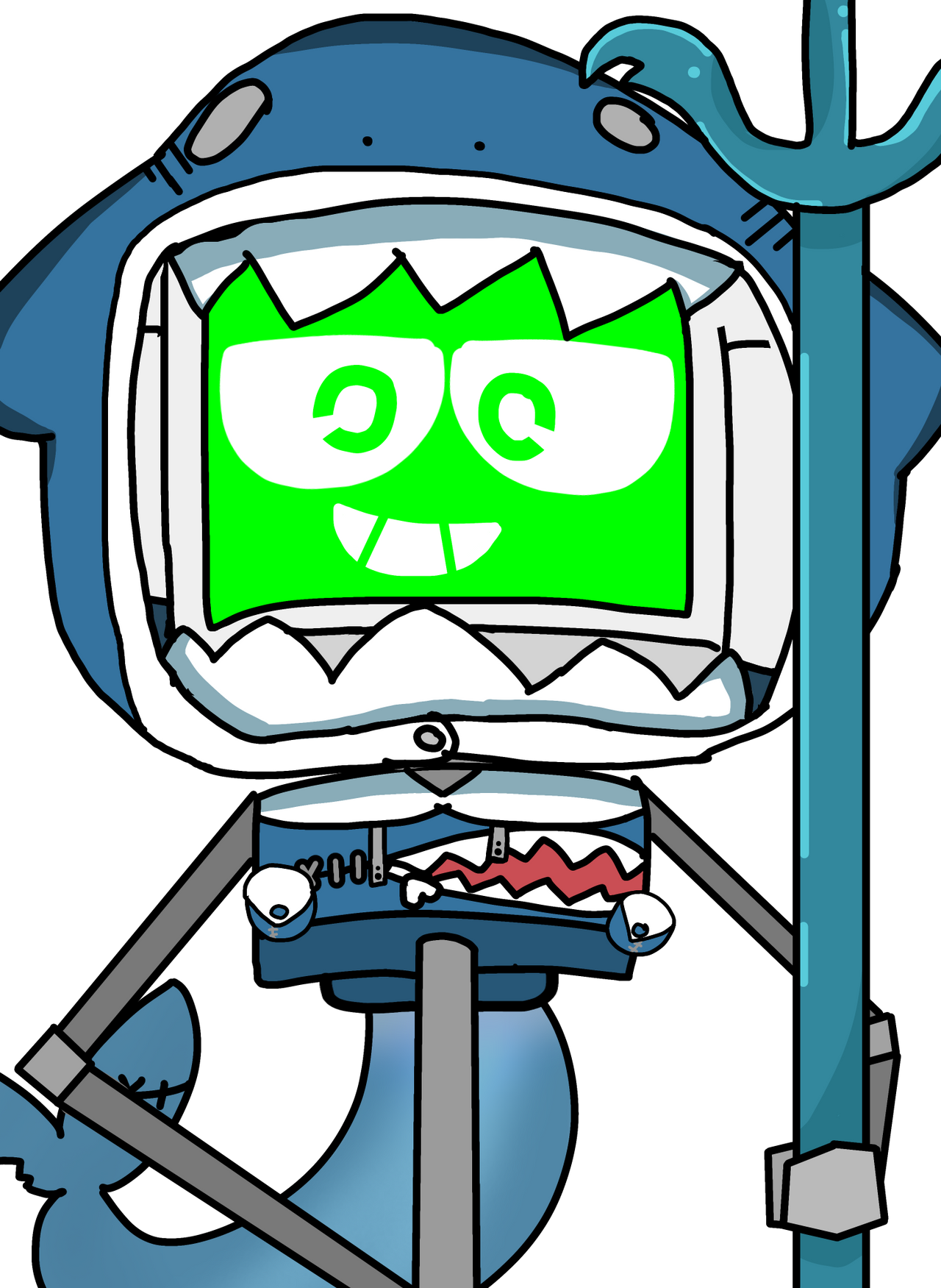 Tapesdroid (my fandroid oc) X Gawr Gura. by DashdroidSonicHalo on ...