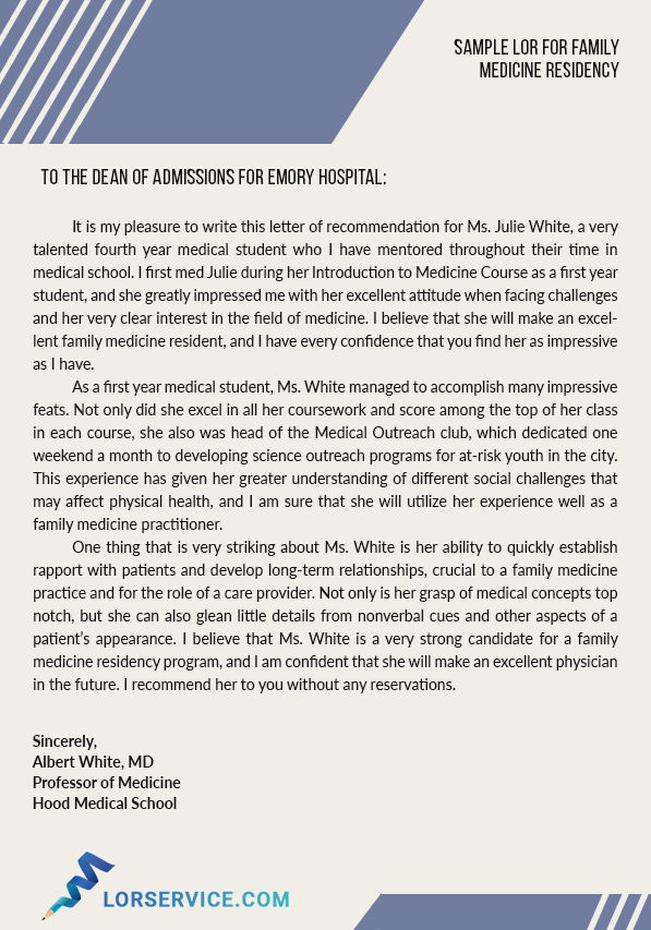 Pharmacy Residency Letter Of Recommendation