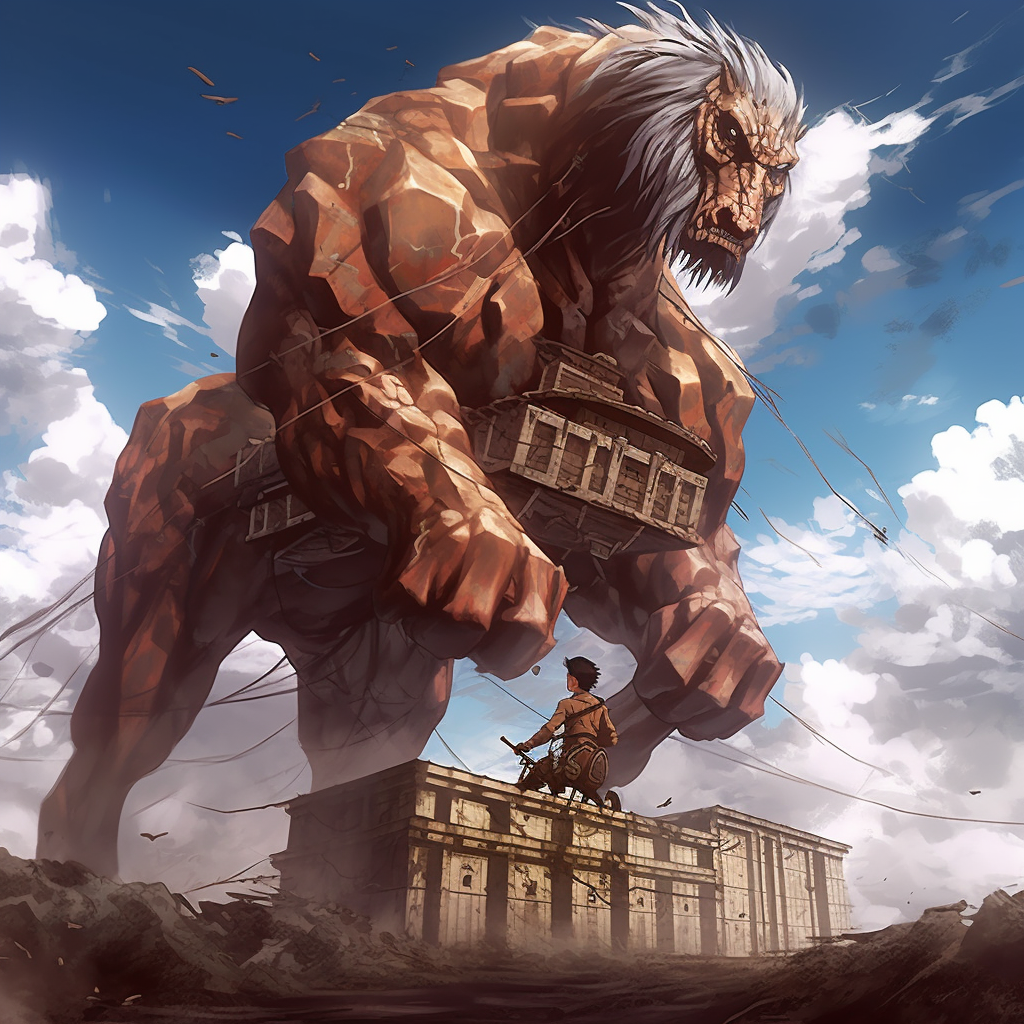 founding titan from attack on titan ( shingeki no, Stable Diffusion