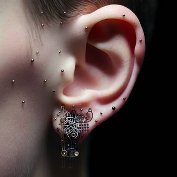 Device Compatible Ear and Facial Piercings