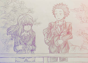 Nishimiya Shouko  and  Ishida Shoya