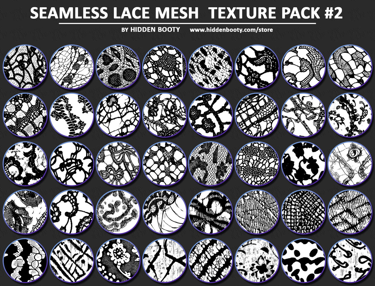 Seamless Lace Mesh Texture Pack #2 by HiddenBooty on DeviantArt