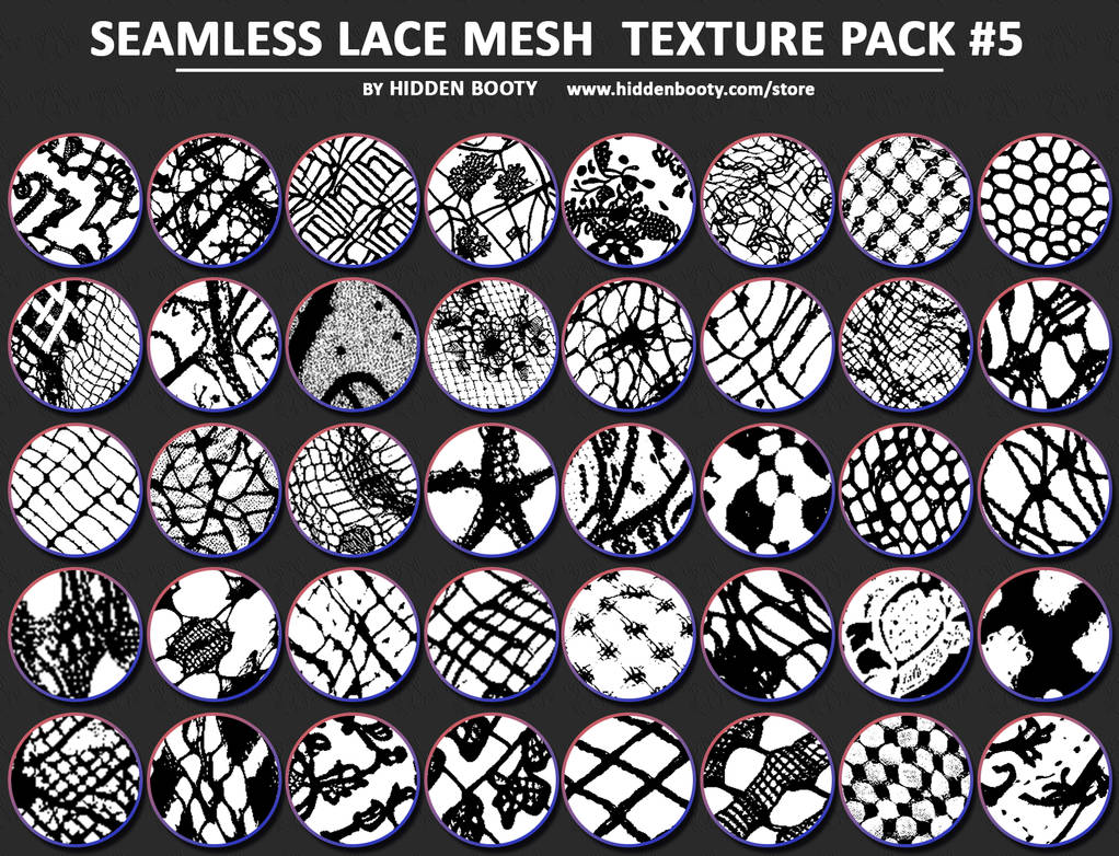 Seamless Lace Mesh Texture Pack #5 by HiddenBooty on DeviantArt