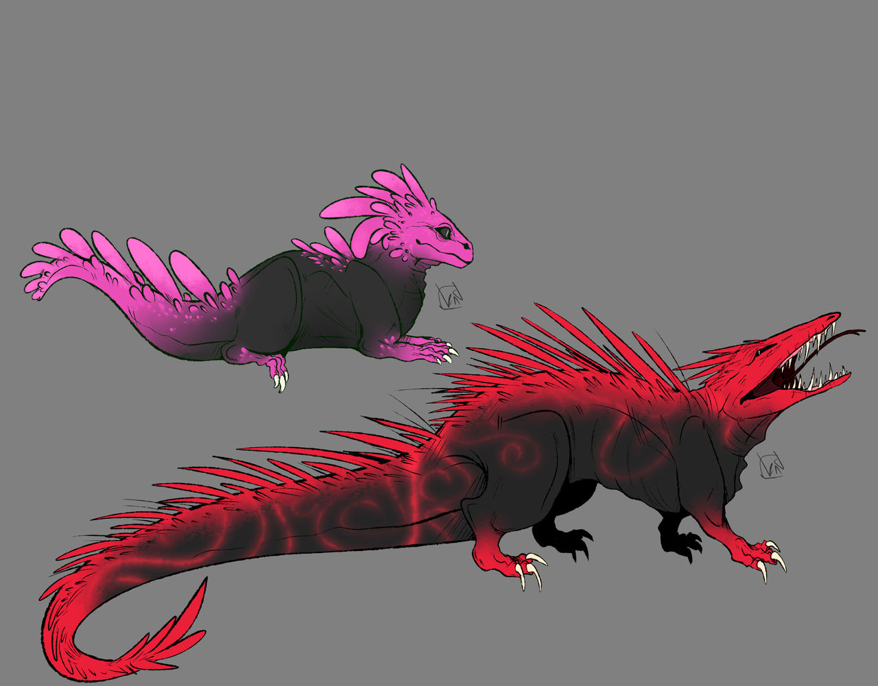 Rain world lizards by kattepuffs on DeviantArt