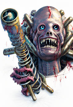 Lobotomy creature with gun