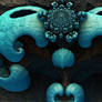 3D Blue horns