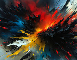 Eruption of Colors (Mixed Media)