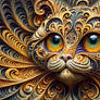 Whimsical Cat in Colorful Fantasy World