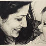 Mother's luck (Charcoal drawing)