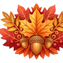 Autumn themed decoration (PNG)