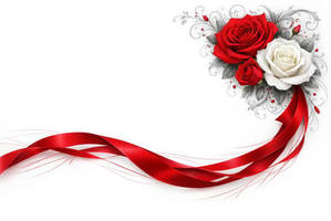 Corner Floral Arrangement on White Background