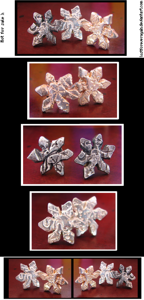 Silver Clay Snowflake Earrings