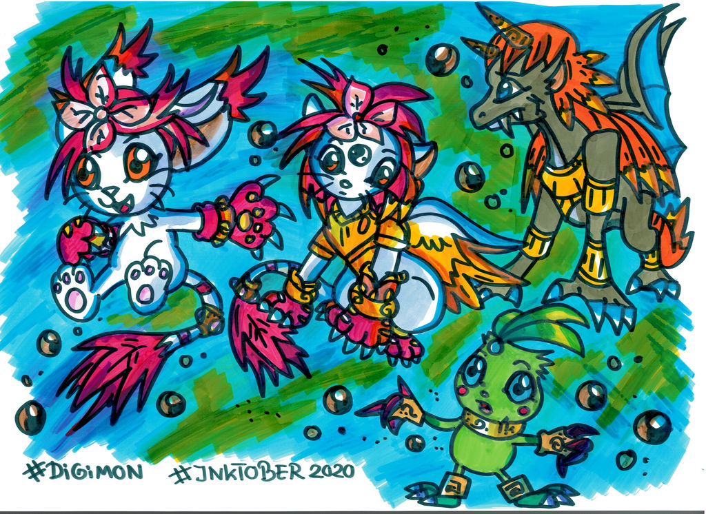 Digimon Inktober2020 Rosamon by justama on DeviantArt