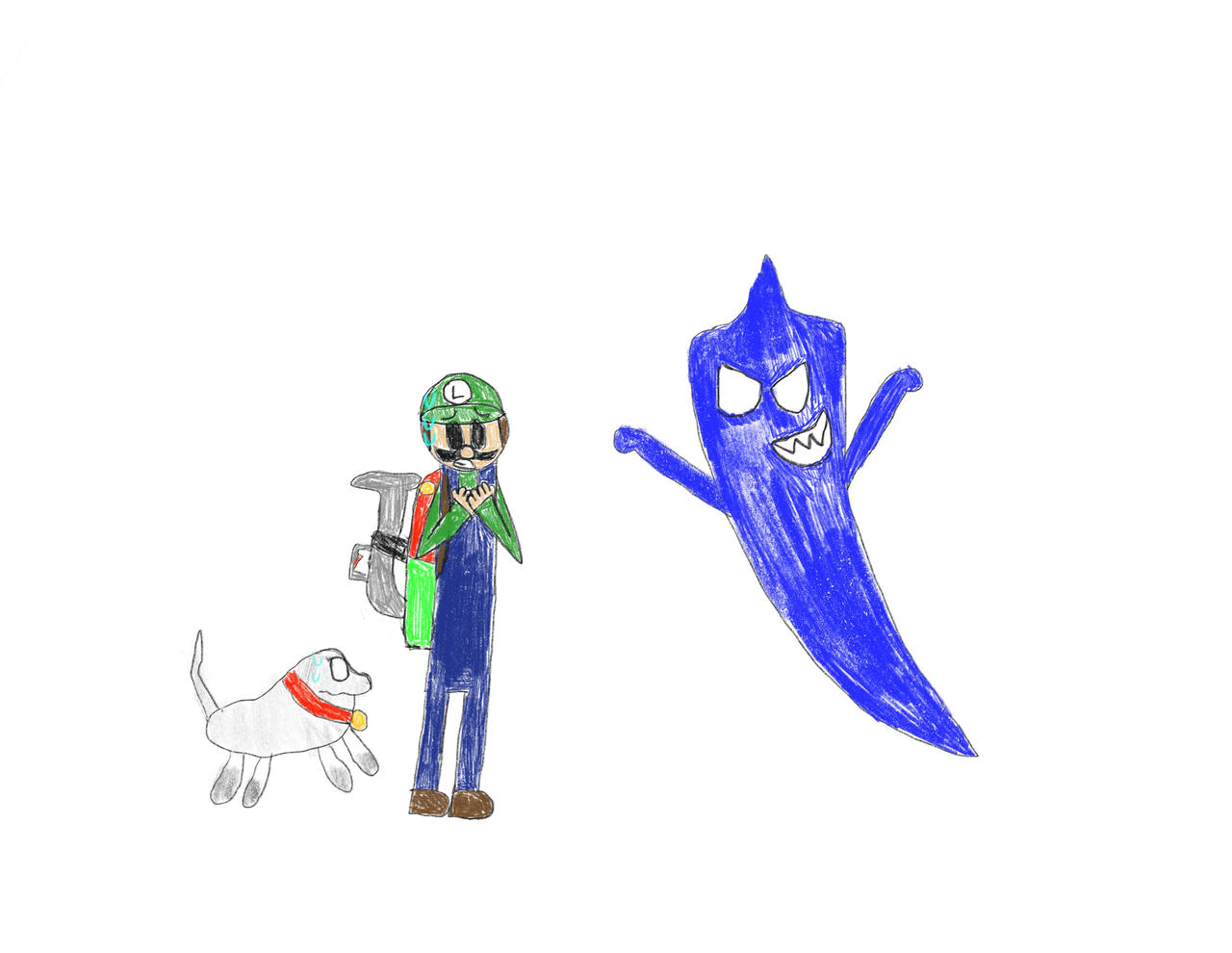 Luigi's Mansion scary blue ghost by Supercoolarts564 on DeviantArt