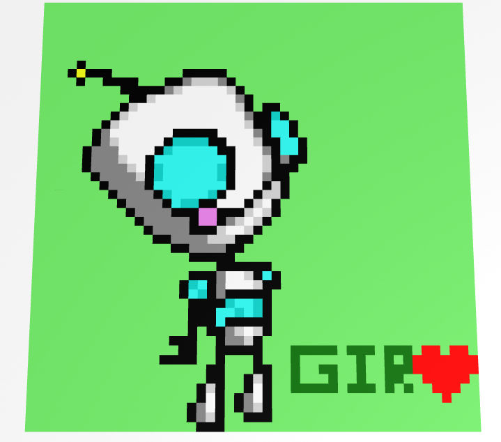 Invader Zim Pixel Art Grid by Hama-Girl on DeviantArt