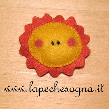 sun felt pin