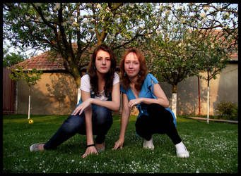 Karo and Andi in the garden