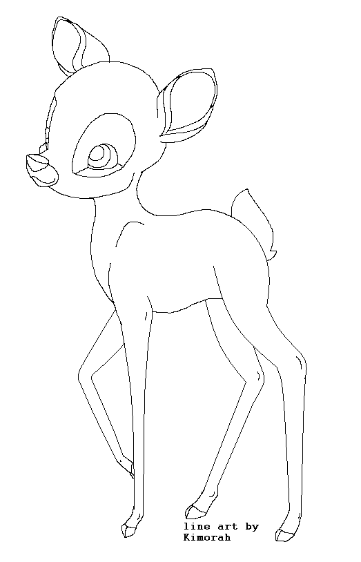 Bambi Line Art