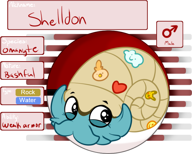 Shelldon- Reference Sheet Pokemon-ARPG by oCrystalArt on DeviantArt