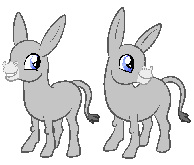 MLP FIM Donkey Base- by oCrystal