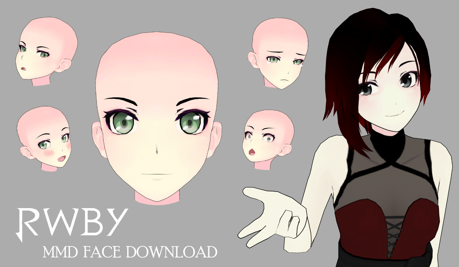 Md Rwby Base RWBY MMD 3D Face DL by Jakkaeront on DeviantArt