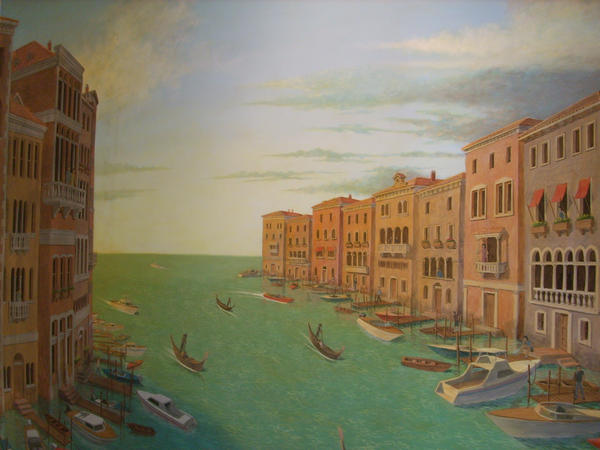 Close-up of Grand Canal mural