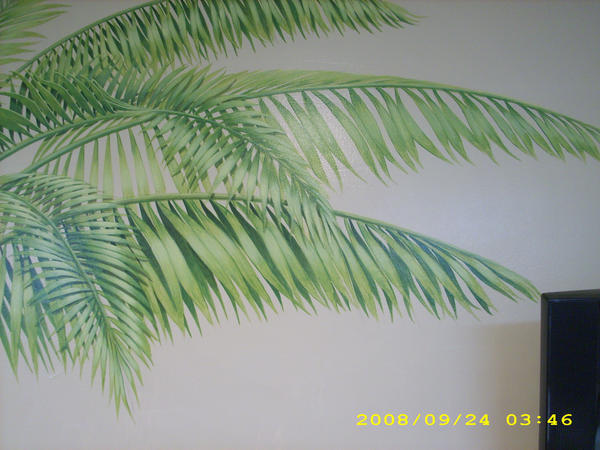 Detail of palm mural