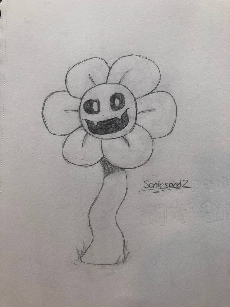 Flowey drawing by JustAGhosty on DeviantArt
