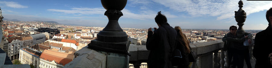 Panorama over Budapest from St. Stephen's