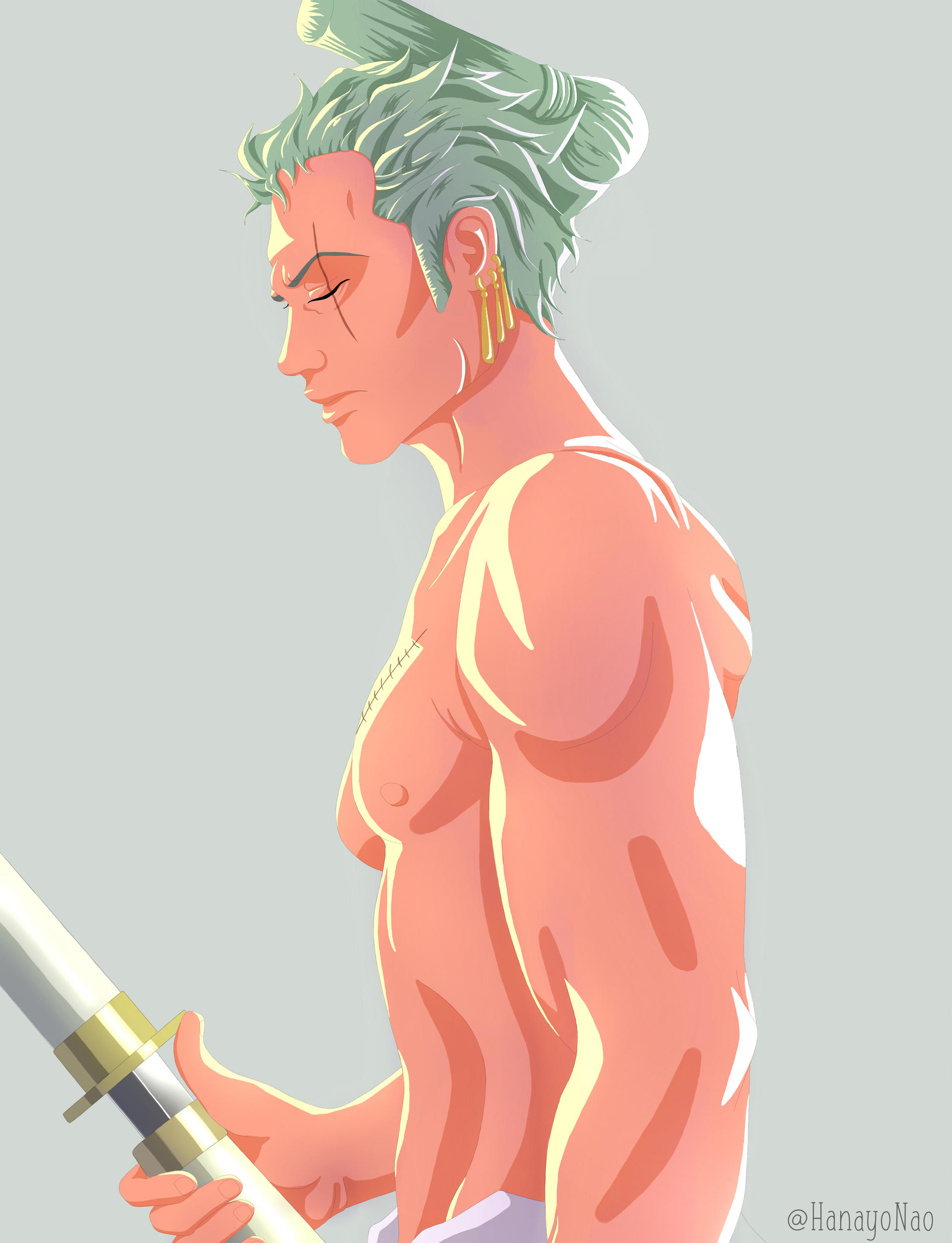 Roronoa Zoro at Wa no Kuni fanart