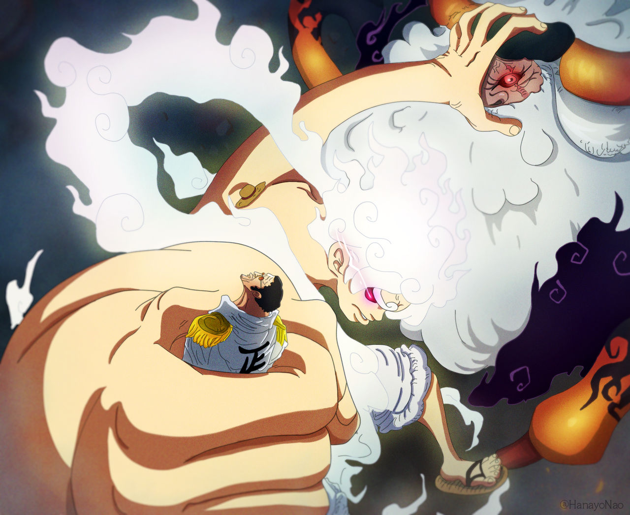 One Piece 1108 - Luffy G5 vs Kizaru and Saturn
