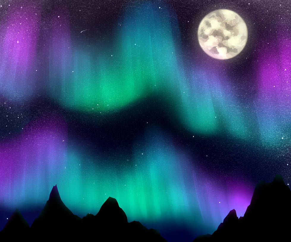 Aurora Borealis (Moon Version) by eh--sexual on DeviantArt