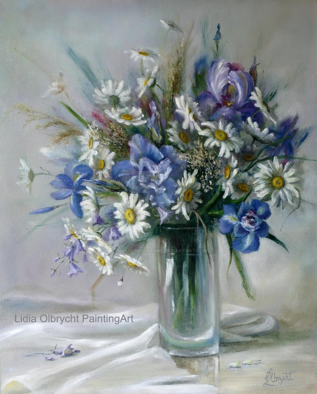 Flowers - Irises/ oil painting