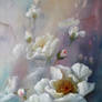 White Roses Impression/ oil painting