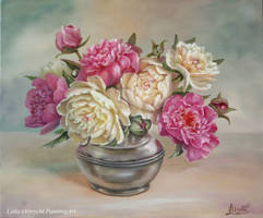 Peonies/ oil painting