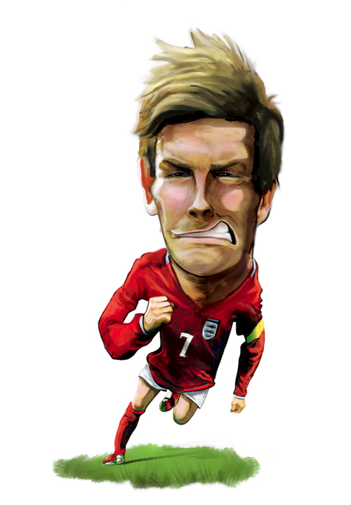 David Beckham Cartoon Drawing