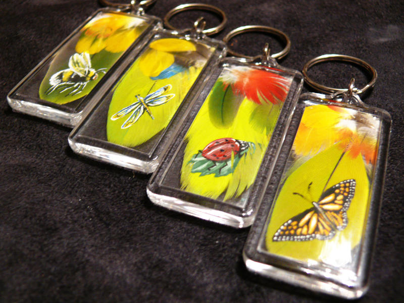 Feather Keychains - Bugs