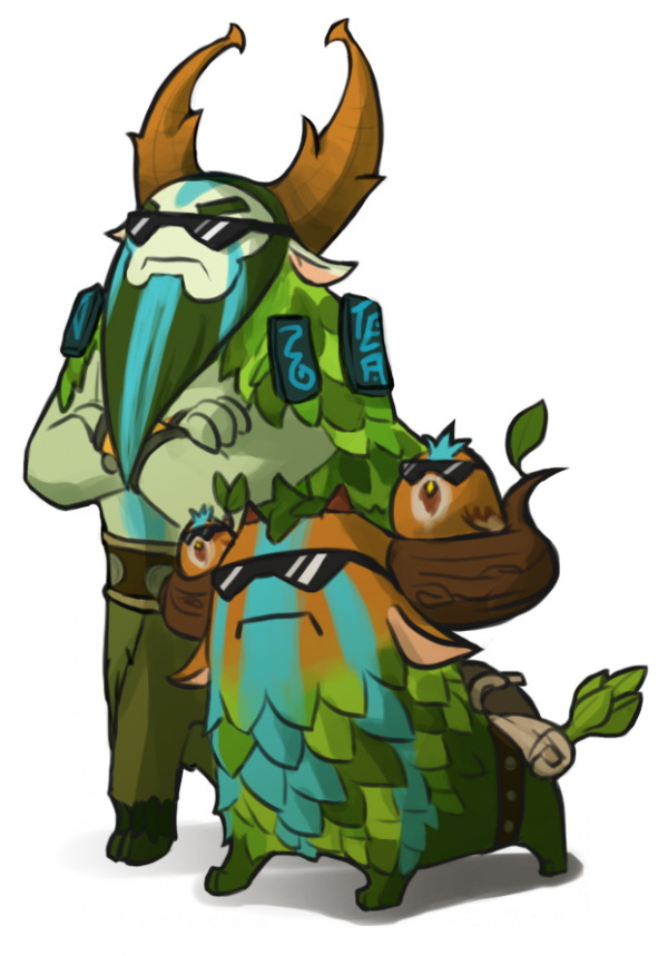 Dota 2 Cybormatt and his trusty courier Shagbark