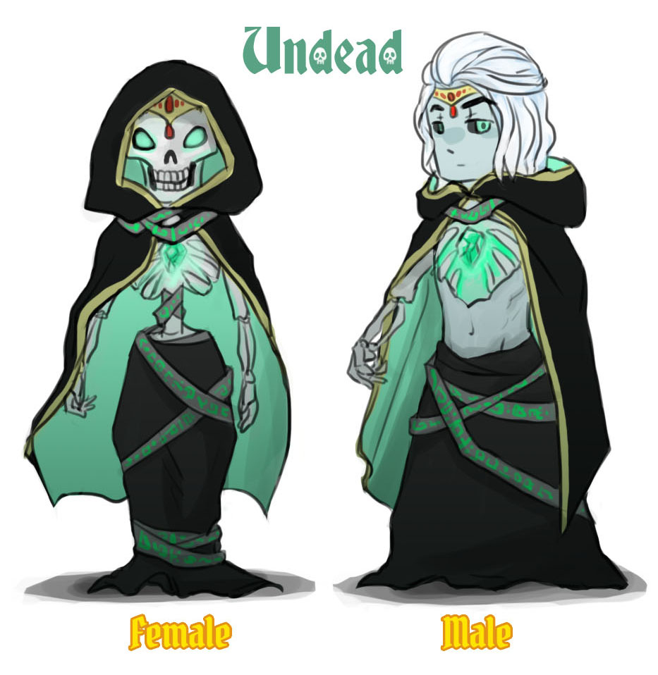 Reverse game stereotype design - Undead