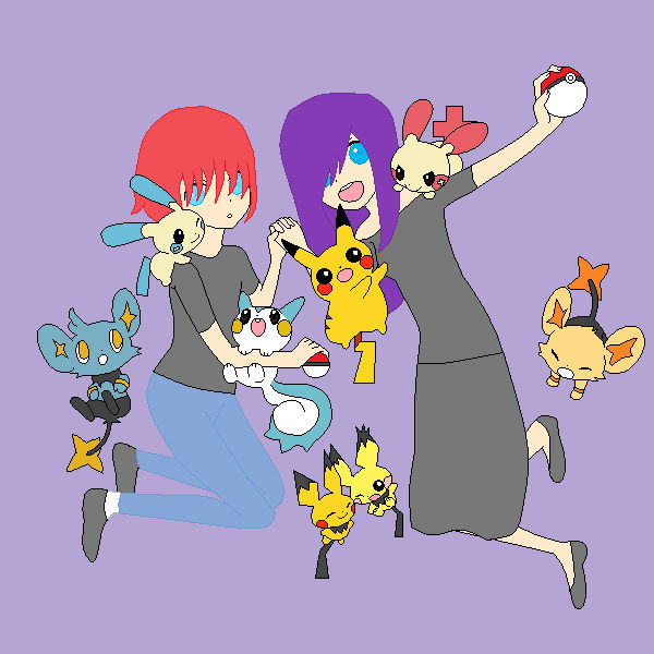 Kayla Pokemon Kayla and Kyle with a bunch of Pokemon by Phasewalker96 on DeviantArt