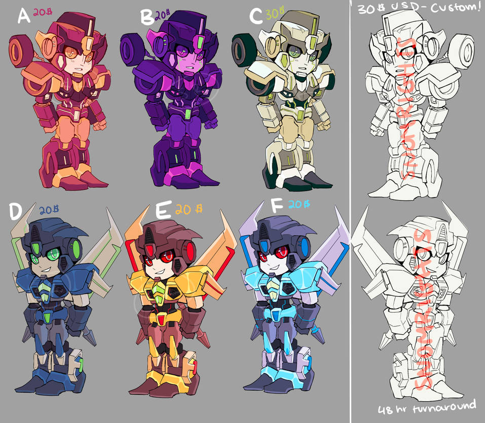 Transformers Chibi Adopts (1/10 OPEN) by snomrights on DeviantArt