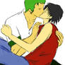 a secret kiss, Luffy X Zoro