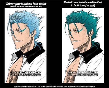 GRIMMJOW's hair is NOT teal! DX